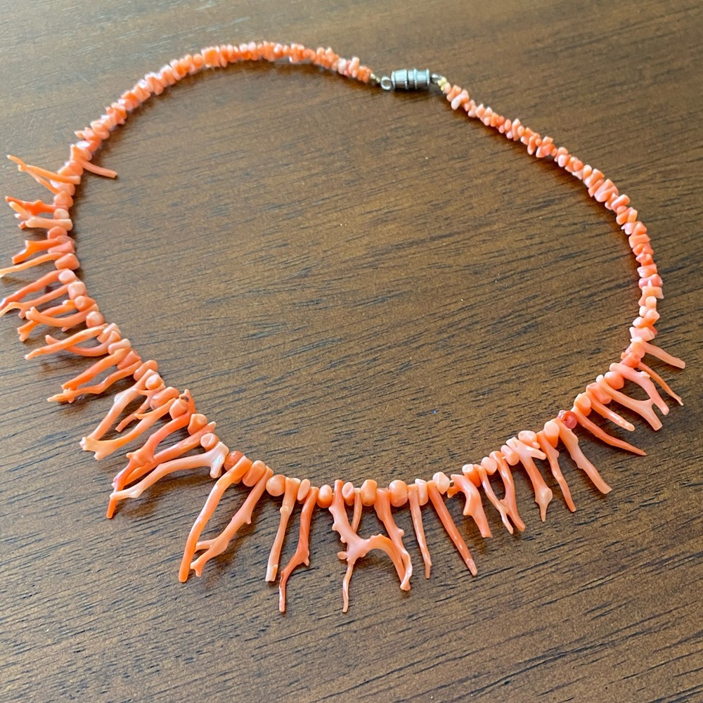 Vintage Natural Branch Coral Necklace